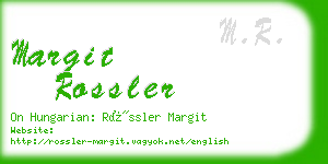 margit rossler business card
